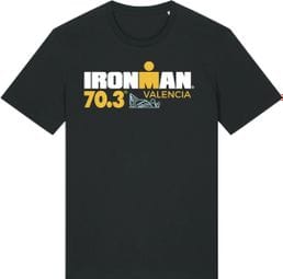 Camiseta negra de manga corta Ironman 70.3 Valencia para hombre