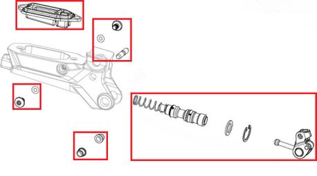 SRAM-Ersatzteile für den Bremshebel Maven Bronze B1