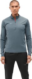 Hoka GlideTech 1/4 Zip Top Blauw Heren
