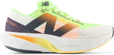 New Balance FuelCell Rebel v4 White Orange Women's Running Shoes