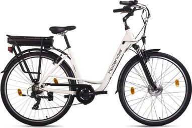 Vélo électrique 28  Hollandia Zagon TC 44 cm Blanc 250 Watt 36 V/13 Ah Li-Ion 6 vitesses