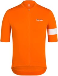 Maillot manches courtes Rapha Core Jersey Orange/Blanc Homme