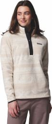 Columbia 1/2 Snap Benton Springs Bedrukte Vrouwen Fleece Wit/Beige