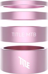 Aluminum Headset Spacer Kit Title 1 1/8″ Pink