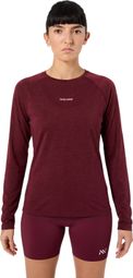 Camiseta Trail NNormal Merino 02 Burdeos para mujer