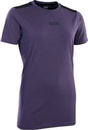 Maillot MTB <strong>Merino</strong> de manga corta para mujer ION Morado