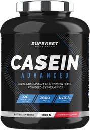 100% Casein Advanced (1 8kg) - Superset Nutrition - Fraise Yogourt - Caséines