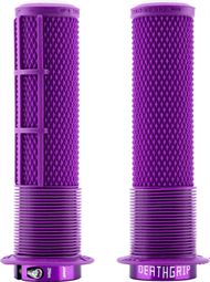 Pair of DMR DeathGrip2 Flange Lock-On Handlebar Grips, 135 mm, Purple