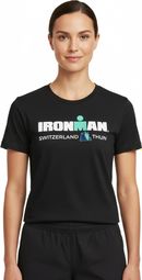 Ironman Zwitserland Zwart Vrouwen T-Shirt met Korte Mouwen