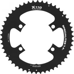 PLATEAU ROUTE 4BRA D.110 POUR SHIMANO TIAGRA 4700 TA X110 WS 50DTS EXTERIEUR COMPATIBLE SORA 3000-CLARIS 2000 NOIR 9-10V.
