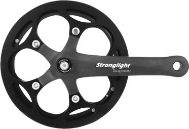 PEDALIER ROUTE STRONGLIGHT 8V. IMPACT S NOIR 170mm 46dts AVEC CARTER POUR TRANSMISSION AVEC TENDEUR DE CHAINE (AXE CARRE 118mm)