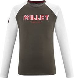 Millet Heritage Langarm T-Shirt Weiß/Khaki