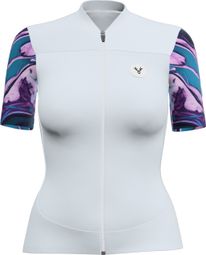 Maillot LeBram Ventoux Pétrole Mujer Manga Corta Azul Cielo