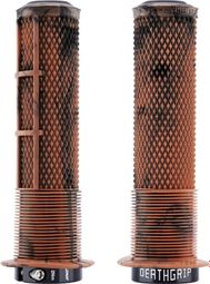 Ein Paar DMR DeathGrip2 Flange Lock-On-Griffe, 135 mm, braun/marmoriert