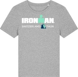 Camiseta gris de manga corta Ironman Suiza para mujer