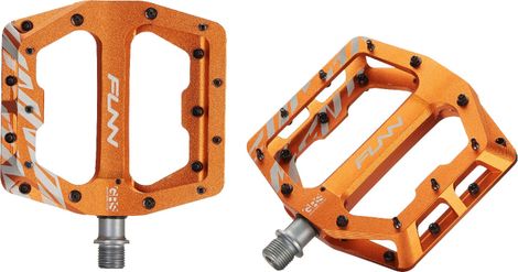 Pair of Funn Funndamental Flat Pedals GRS Orange