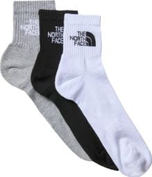 The North Face Multi Sport Unisex Short Socks Grey/White/Black (3 Pairs)