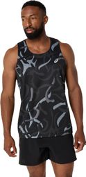 Camiseta de tirantes Asics Road All Over Print Negra Hombre