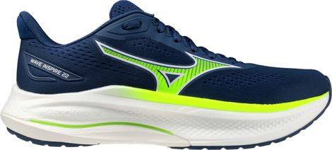 Mizuno Wave Inspire 22 hardloopschoenen blauw/geel voor heren