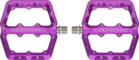 Ein Paar Wolf Tooth Waveform Flat Pedals Large Violet