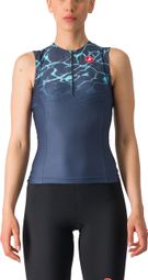 Women's Triathlon Sleeveless Jersey Castelli Free Tri 2 Blue