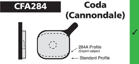 PLAQUETTES CODA (Cannondale) EBC.