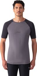 Maillot Manches Courtes AYAQ Biafo Merinos Grey Volcano Gris XL