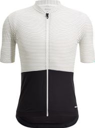 Santini Colore Riga White/Black Short Sleeve Jersey