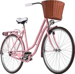 Vélo de ville Femme 28  Classic Premium avec panier Rose DaCapo