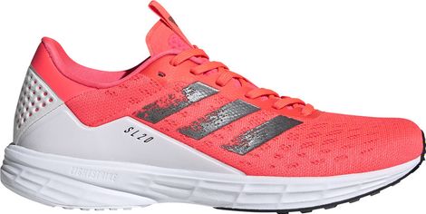 Chaussures de Running Femme Adidas SL20 Rose Blanc