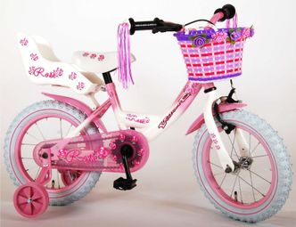 Vélo enfant Volare Rose - fille - 14 po - rose/blanc - assemblé à 95%