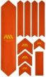 ALL MOUNTAIN STYLE XL Frame Guard Kit - 10 pcs - Orange Yellow