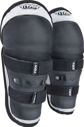 Fox PeeWee Titan Kid's Knee Guards Black / Silver