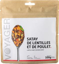 Gefriergetrocknete Mahlzeit Voyager Satay aus Linsen und Huhn 100g