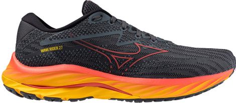 Mizuno Wave Rider 27 Grijs Oranje Heren Hardloopschoenen