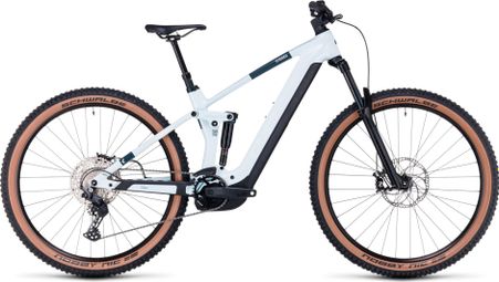 Cube Stereo Hybrid 140 HPC Pro 625 Electric Volledig geveerde MTB Shimano Deore 11S 625 Wh 27.5'' Frost White 2024