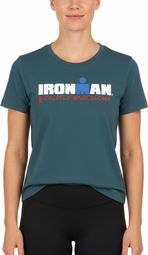 Dames Ironman Barcelona Turquoise Blauw Korte Mouw T-Shirt