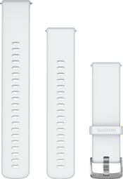 Bracelet de Montre Garmin Quick Release 22 mm Silicone Blanc Argent