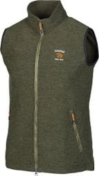 Ivanhoe Gilet sans manches Elton Full Zip Loden vert pour homme en laine-Vert