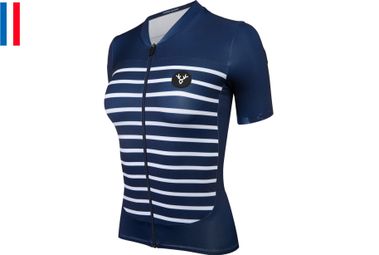 Maillot Manches Courtes Femme LeBram Ventoux Marine Coupe Ajustée