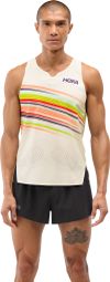 Hoka Race Day Tanktop Wit Heren
