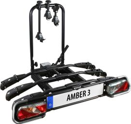 Porte-Vélos sur Boule D'attelage Eufab Amber 3 Prise 13 Broches - 3 Vélos (Compatible E-Bikes) Noir 