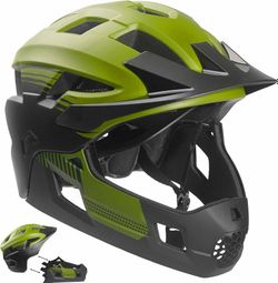 Casque vélo intégral pour enfants 6-12 | Vert | Crazy Safety | EN1078 Certifié