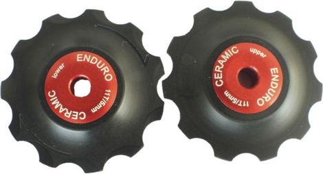 Enduro Lagers 11 tanden voor Shimano 9/10/11 speed derailleur Rood