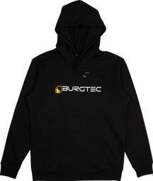 Felpa con cappuccio Burgtec con logo, nera, unisex