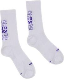 Circle Speedy High Running Socks White