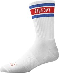 Çois Rideday Retro Crew Socks White