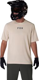 Fox Ranger Wordmark beige herenshirt met korte mouwen