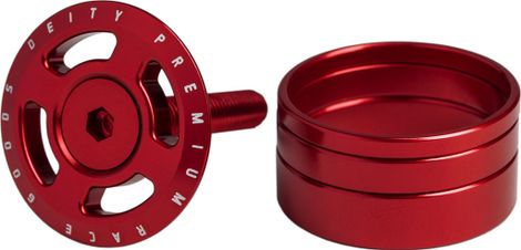 Deity Crosshair Headset Cap Kit 1''1/8 Red