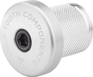 Tapón de Compresión Diente de Lobo con Tapa Espaciadora Integrada 1 1/8'' Plateado